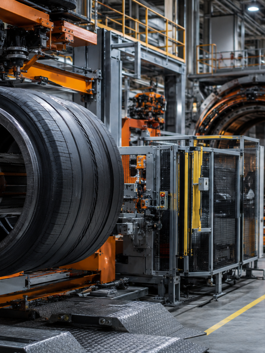 Automated tire factory process prepared for quality audit